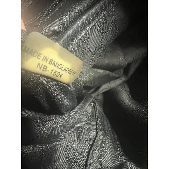 MICHAEL KORS Shoulder Bag Black Pebbled Leather NB-1504 Medium Tote Gold Tone - Picture 12 of 12